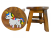 Childrens Wooden Stool - Walking Unicorn