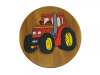 Childrens Wooden Stool - Red Tractor