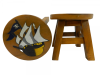 Childrens Wooden Stool - Pirate Ship