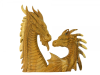 Wooden Dragon Plaque -Mr and Mrs Dragon