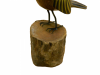 Wooden Painted Bird -  Robin