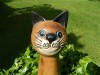 Wooden Cat Carving - Sitting Cat 25cm