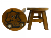 Childrens Wooden Stool - Puppy