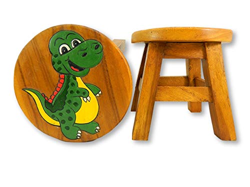 Childrens Wooden Stool - Baby T Rex