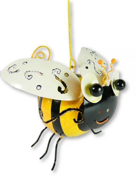 Metal Hanging Animal Tealight Holder - Bee