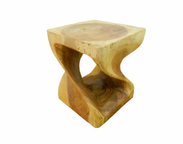 Hand Carved Stool/Table - Twist