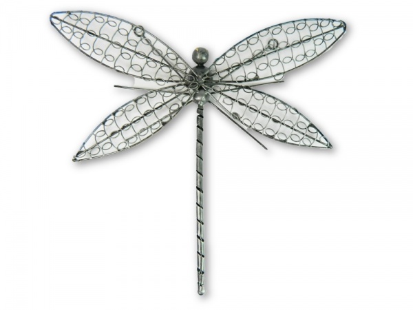 Silver Wire Dragonfly Wall Art - Extra Large