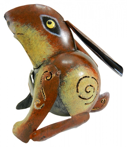 Metal Standing Animal Tealight Holder - Hare