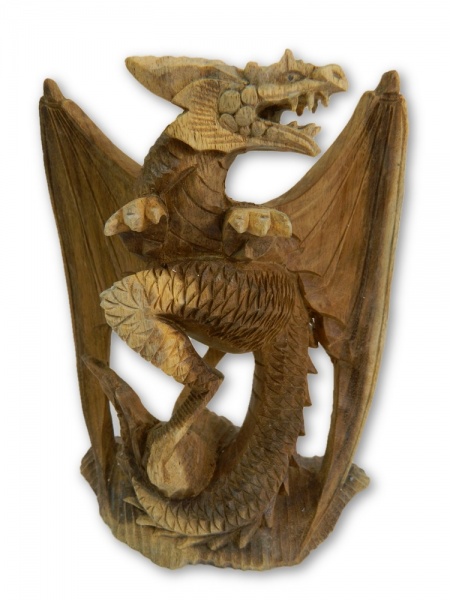 Wooden Dragon Carving- Dino Dragon