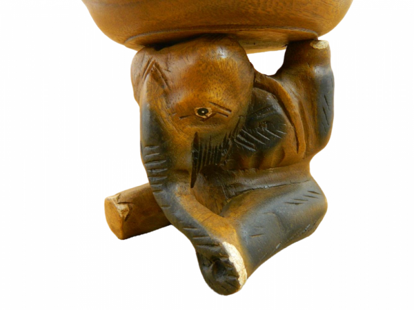 Wooden Elephant Carving - Atlas Elephant Tray