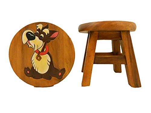 Childrens Wooden Stool - Dog