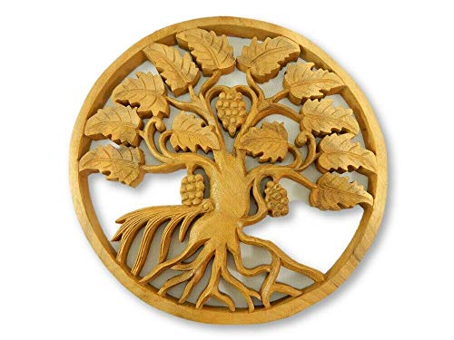 Wooden Tree Of Life Plaque -  Grape Vine