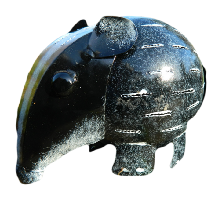 Metal Standing Animal Tealight Holder - Badger