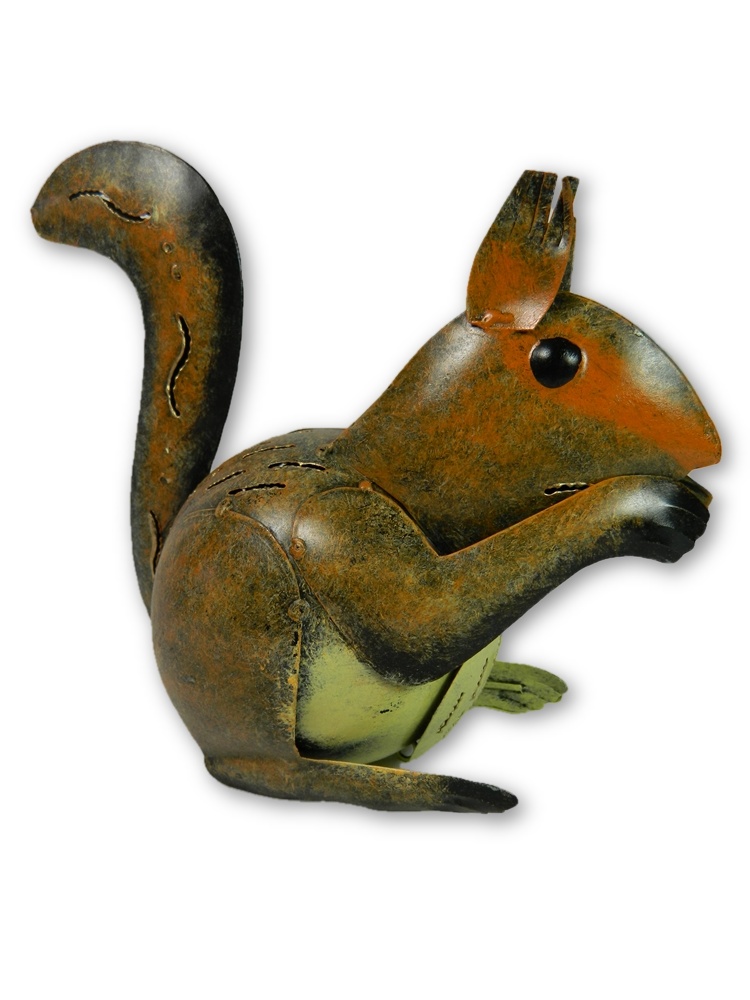 Metal Standing Animal Tealight Holder Squirrel OnTradeWinds.co.uk