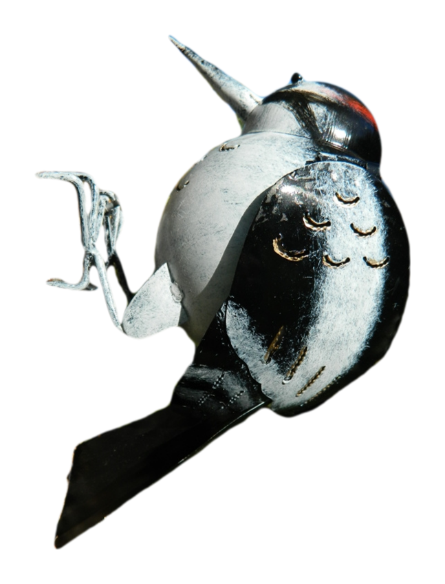 Metal Animal Tealight Holder - Black Woodpecker