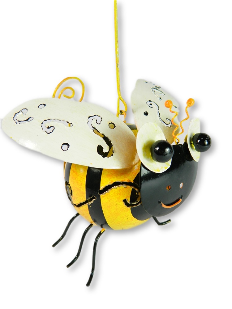 Metal Hanging Animal Tealight Holder - Bee