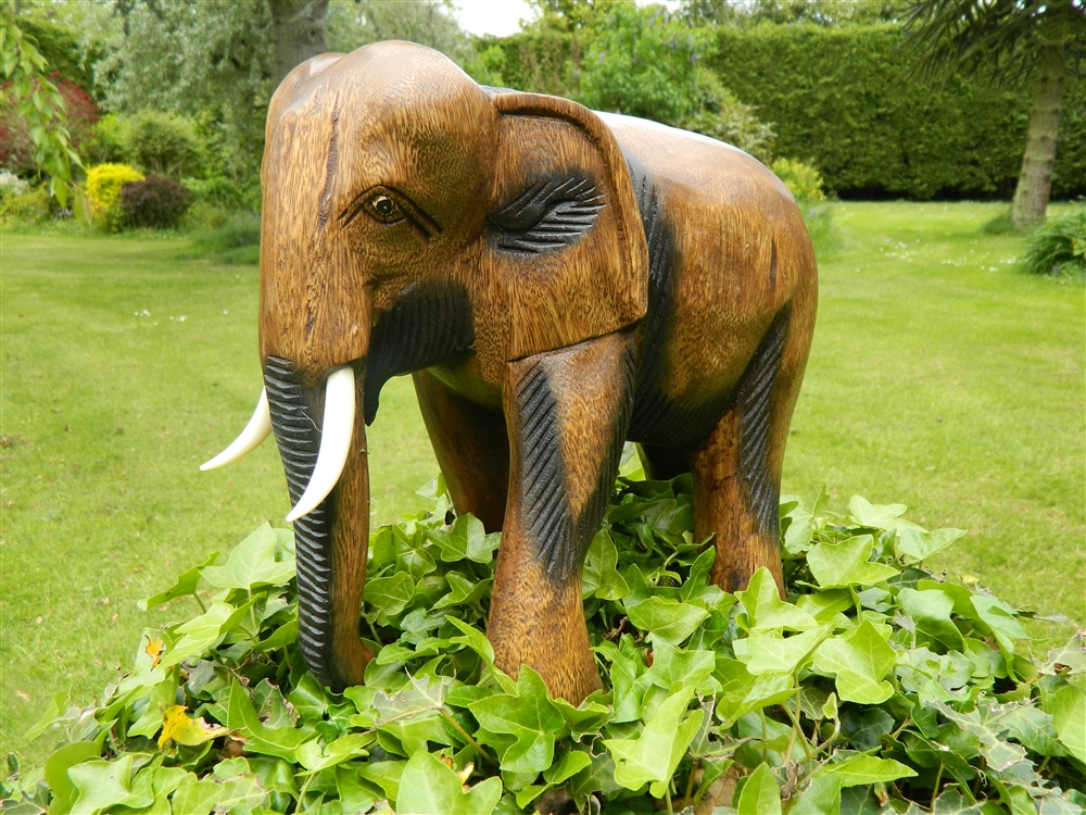 Wooden Elephant Carving - Walking Elephant