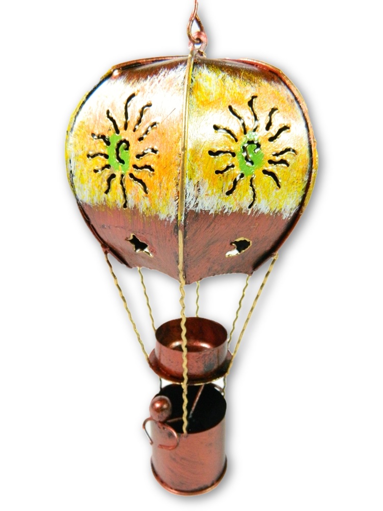 Metal Hanging Balloon Tealight Holder - Bronze