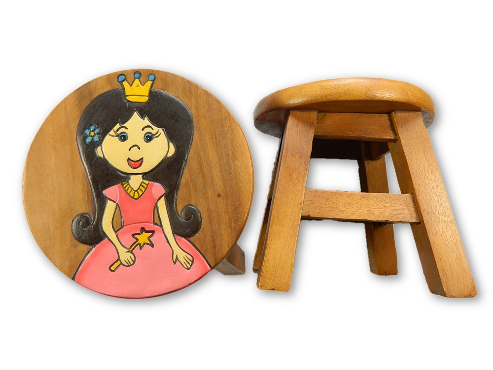 Childrens Wooden Stool - Fairy Princess