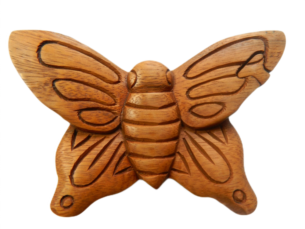 Wooden Puzzle Box - Butterfly