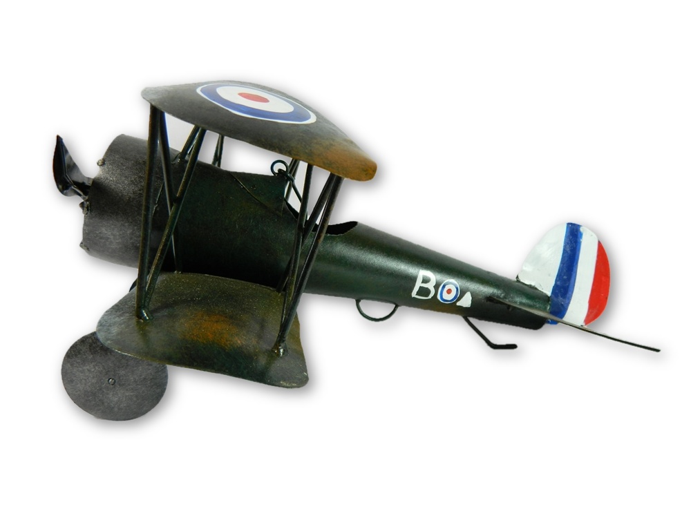 Metal Hanging Plane Tealight Holder WW1 - RAF Sopwith Camel