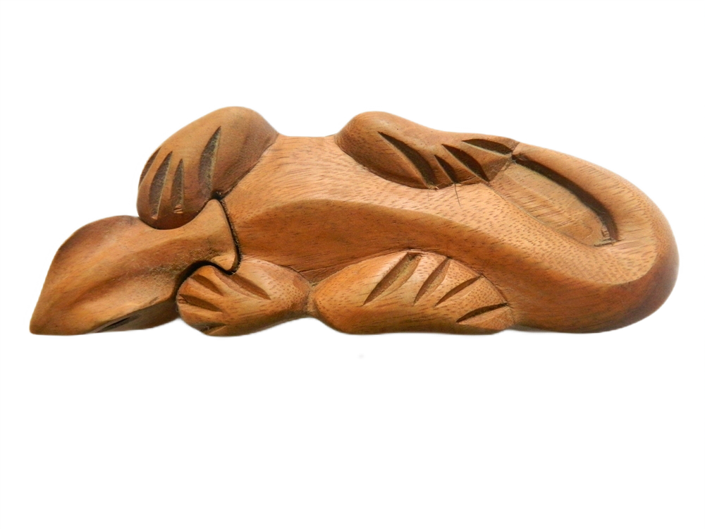 Wooden Puzzle Box - Lizard