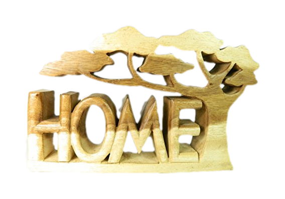 Wooden Word Art - Home