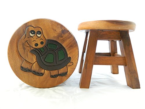 Childrens Wooden Stool - Tortoise