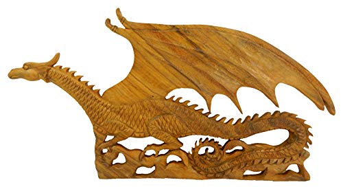 Wooden Dragon Plaque - Walking Dragon