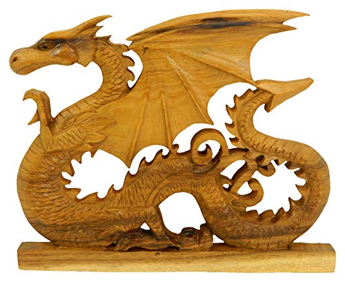 Wooden Dragon Plaque - Welsh Dragon 